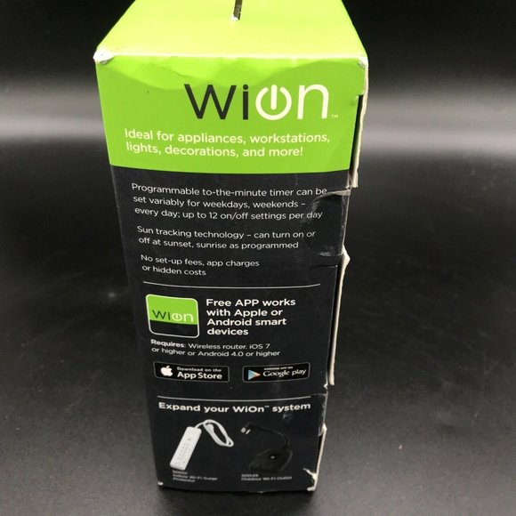 WiOn 50050 Indoor Wi-Fi Outlet, Wireless Switch, Programmable Timer w App - Picture 4 of 12